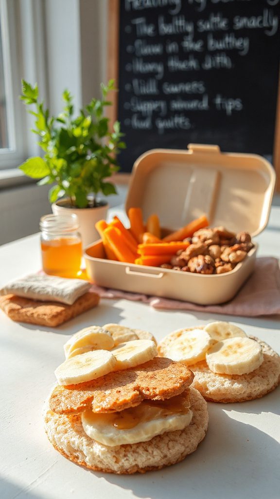almond butter banana rice cakes