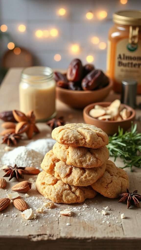 almond butter date cookies