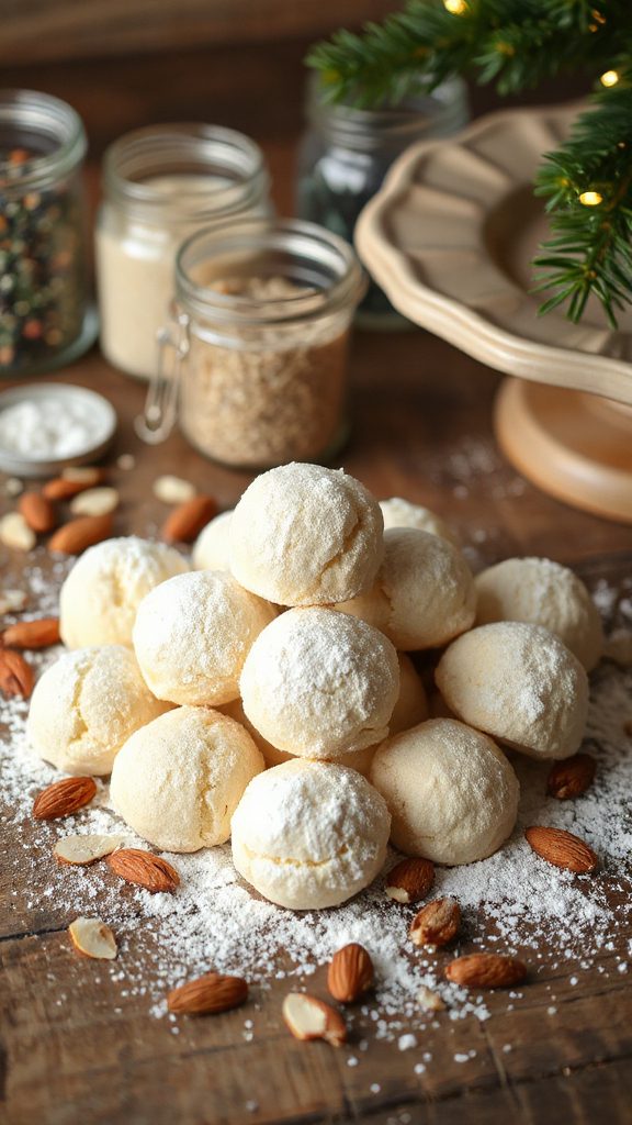 almond filled festive cookies
