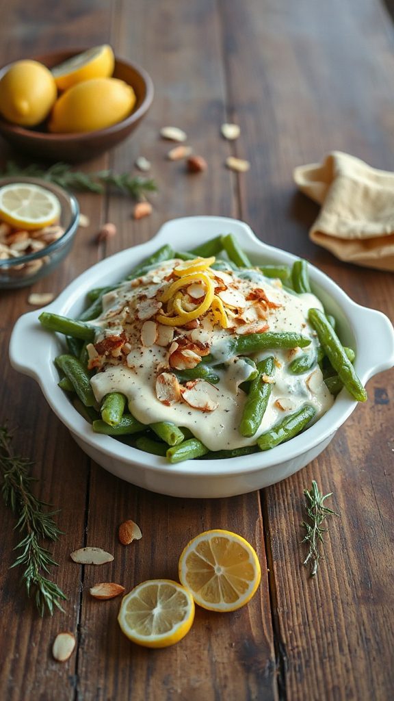 almond lemon green bean casserole almond lemon green bean casserole