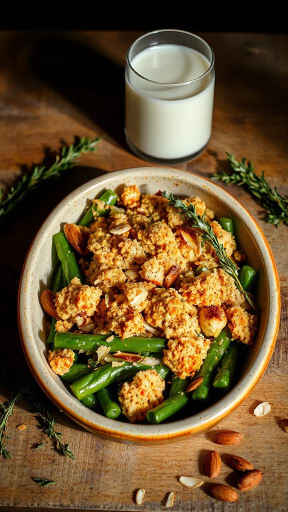 almond milk green bean casserole almond milk green bean casserole