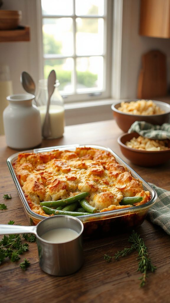 almond milk green bean casserole