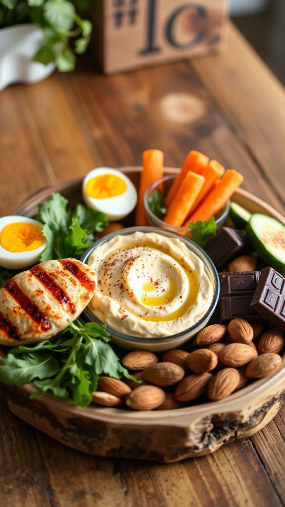 almonds and dark chocolate