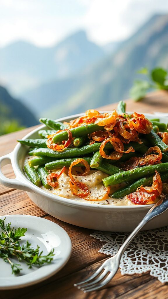 alpine herb green bean casserole