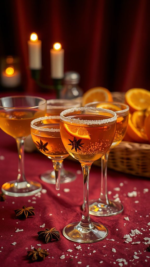 anise flavored sparkling orange cocktail