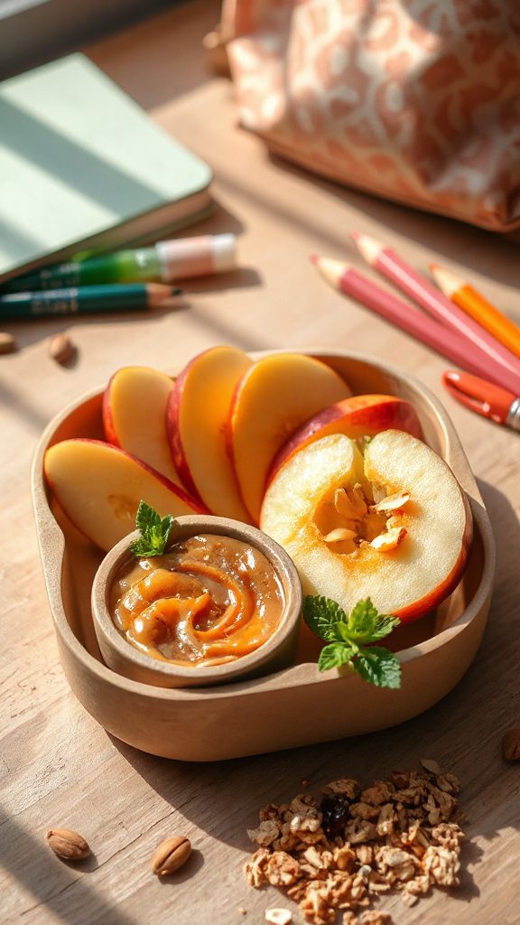 apple almond butter snack