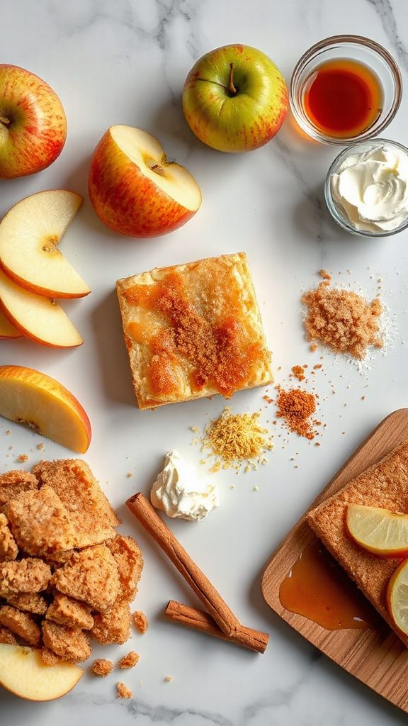 apple cheesecake bars topping