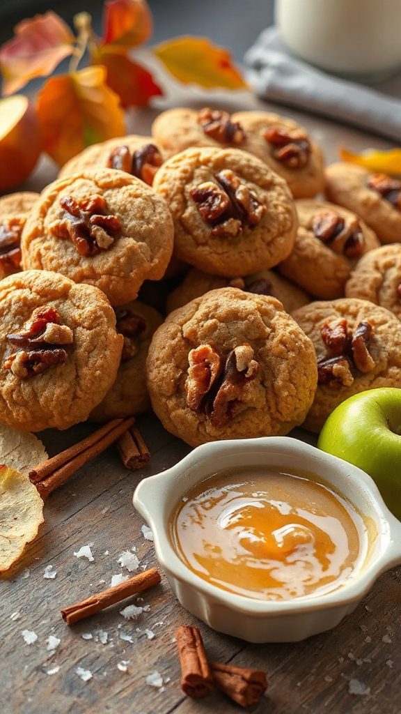 apple cider walnut cookies