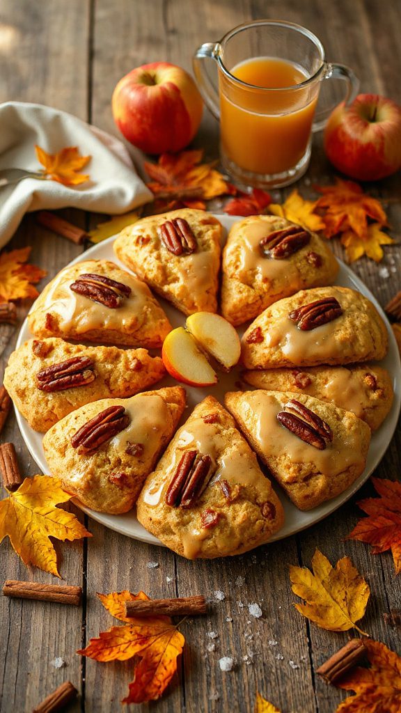 apple cinnamon pecan scones