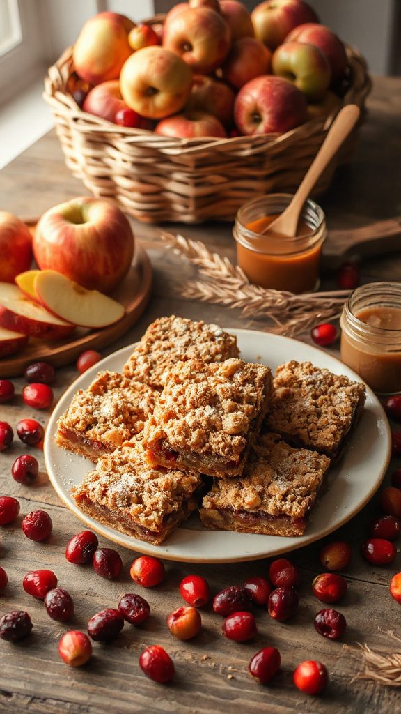 apple cranberry crumble bars