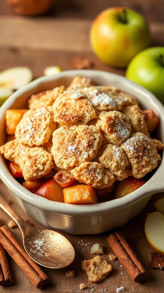 apple crisp with shortbread topping