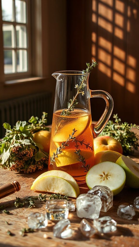 apple gin thyme cocktail