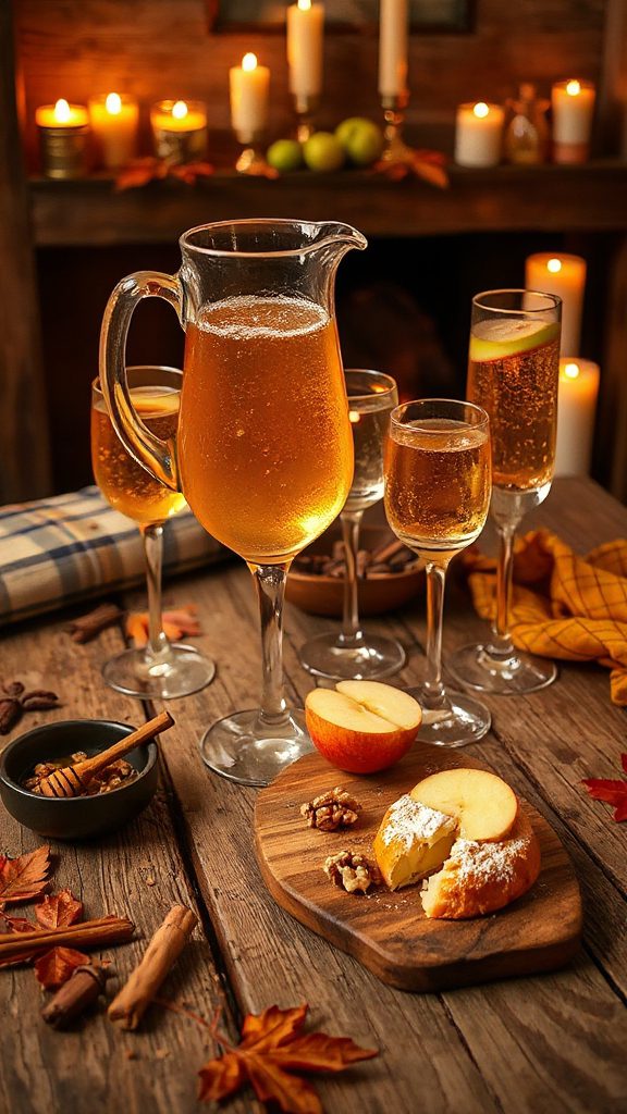 apple infused sparkling cocktail delight