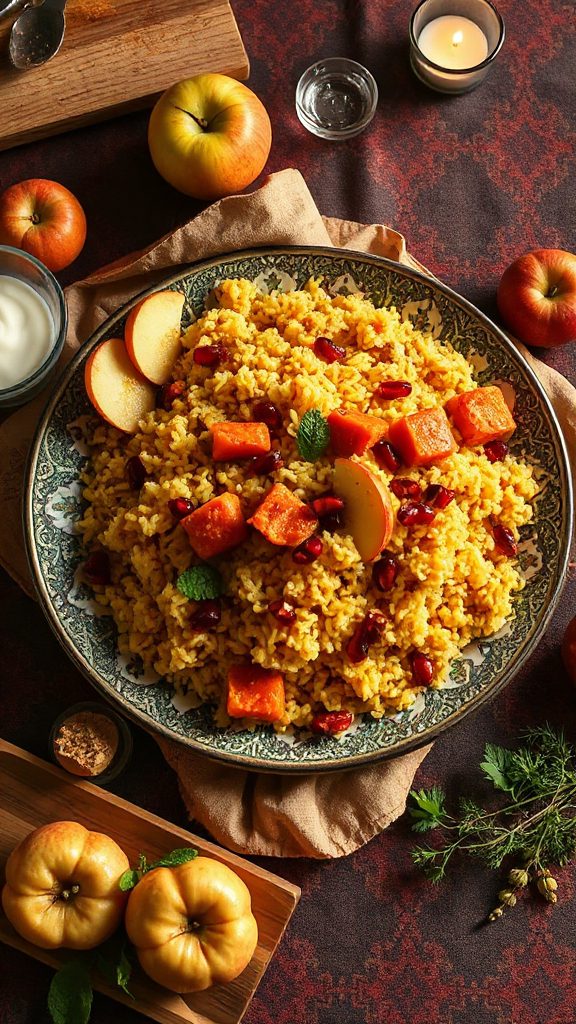 apple infused uzbek rice dish apple infused uzbek rice dish