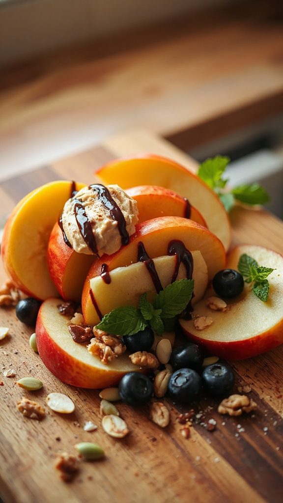 apple nachos with nut butter