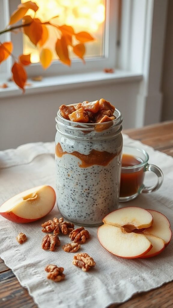 apple pie chia pudding
