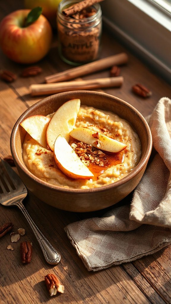 apple pie inspired oatmeal