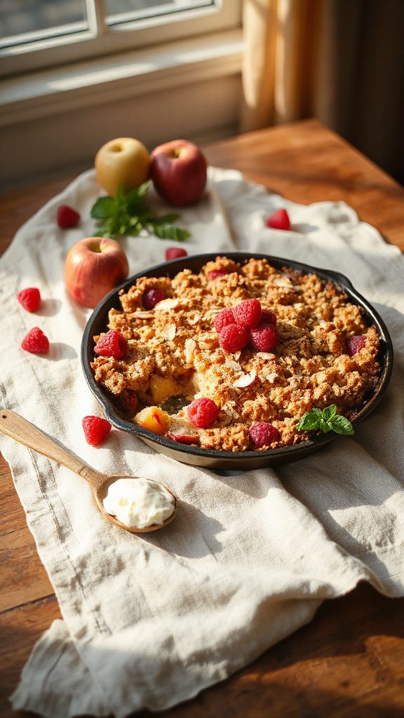 apple raspberry dessert goodness