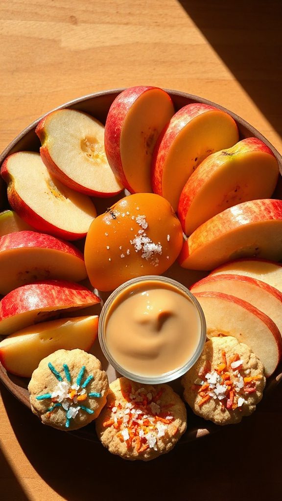 apple slices with caramel apple slices with caramel