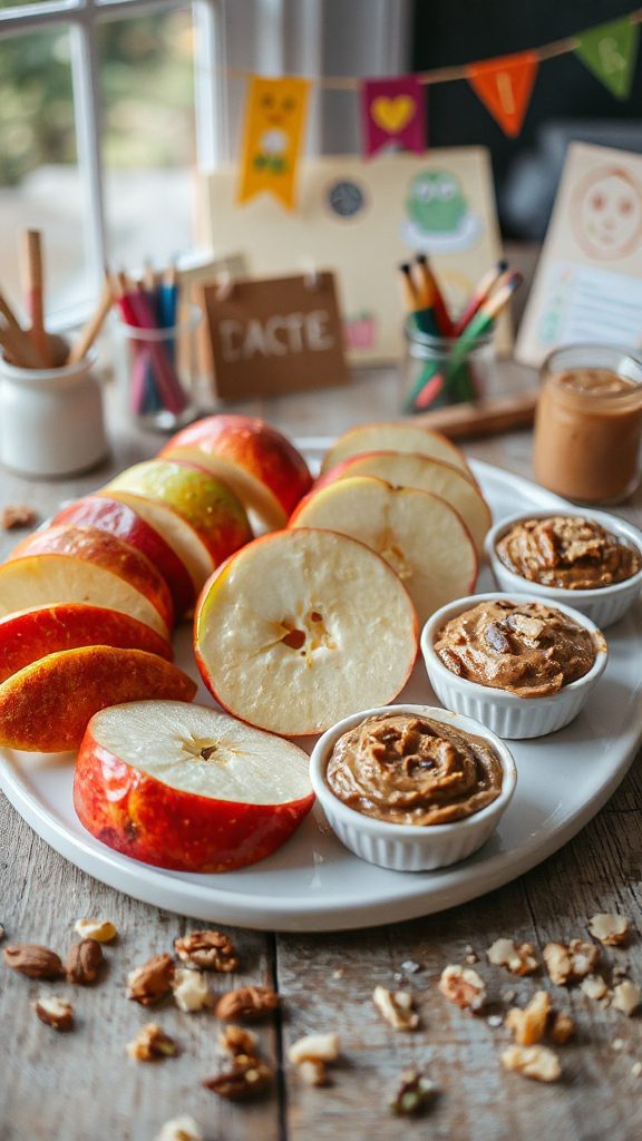 apple slices with nut butter