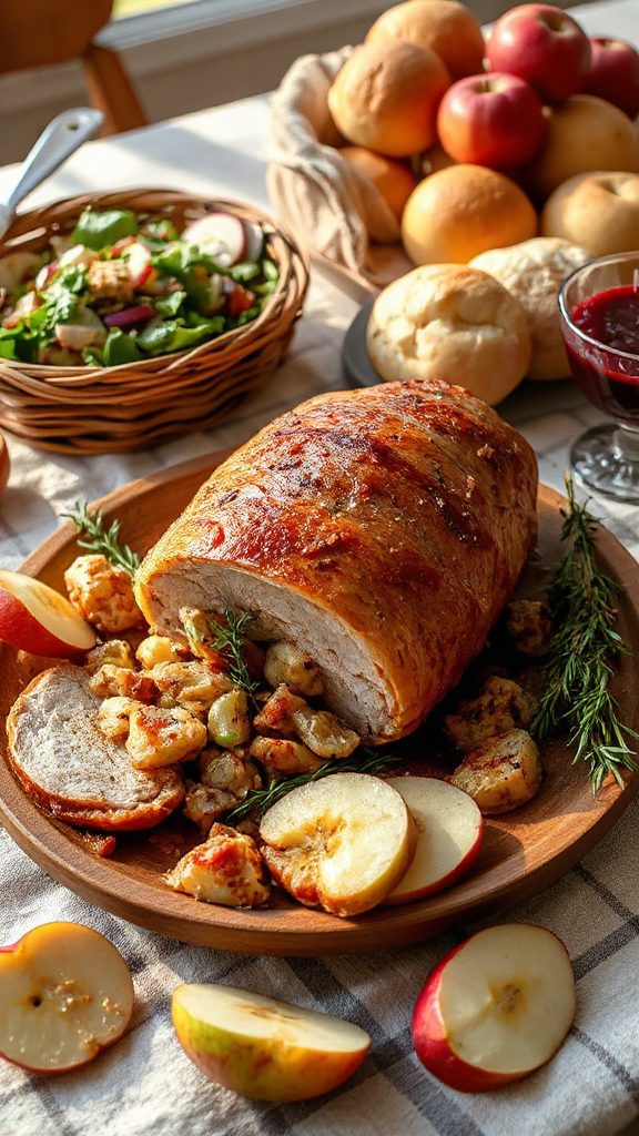 apple stuffed pork loin