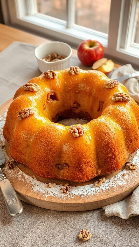 apple walnut bundt cake delight