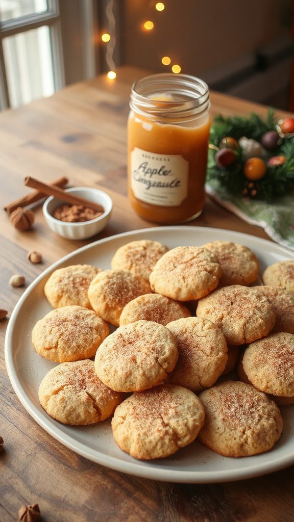 applesauce infused snickerdoodle cookies