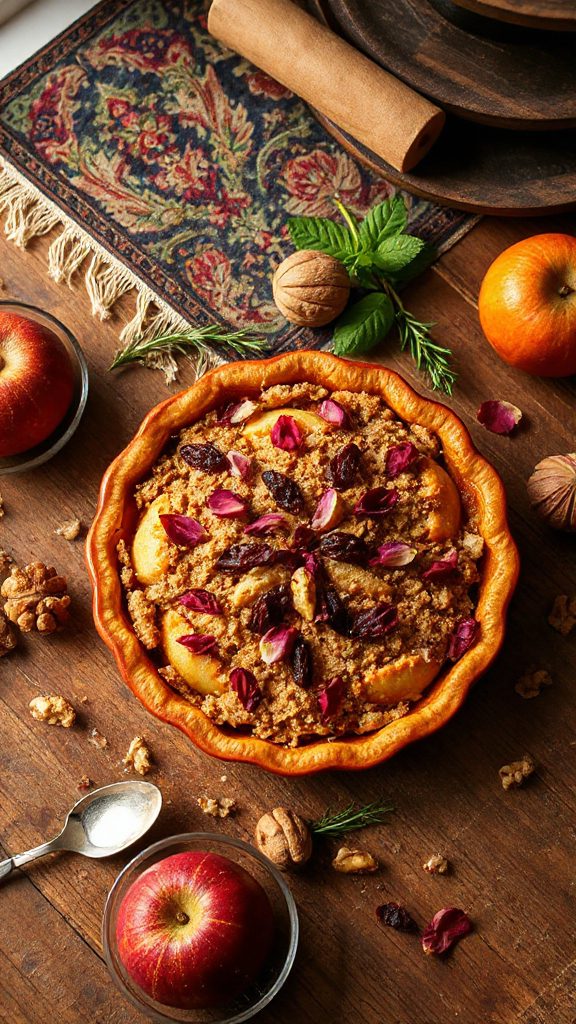 aromatic apple crisp dessert