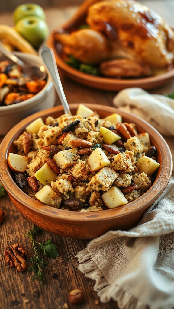 aromatic apple nut stuffing