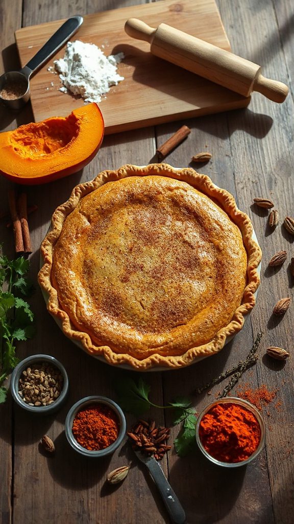 aromatic masala pumpkin pie