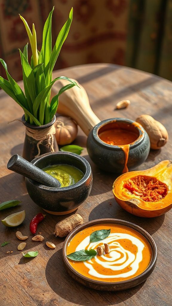 aromatic pumpkin coconut soup aromatic pumpkin coconut soup