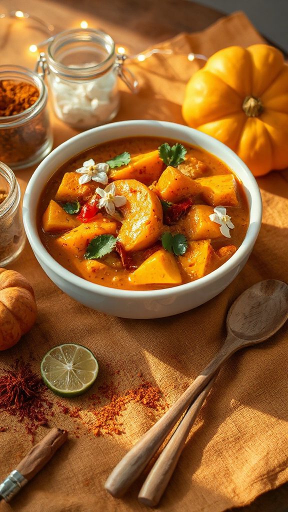 aromatic pumpkin curry dish