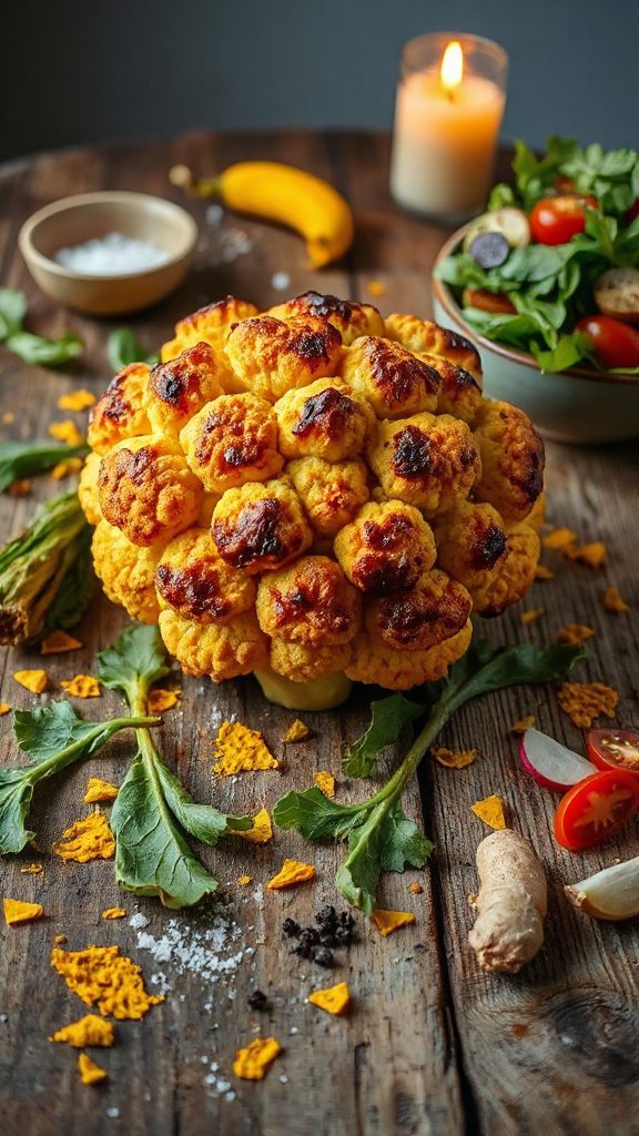 aromatic roasted cauliflower dish