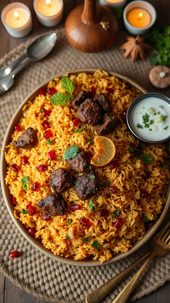 aromatic saffron infused biryani