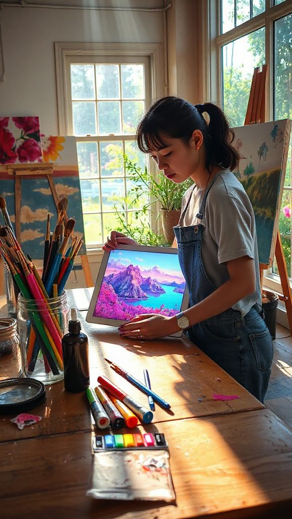 artistic smoothie bowl creation