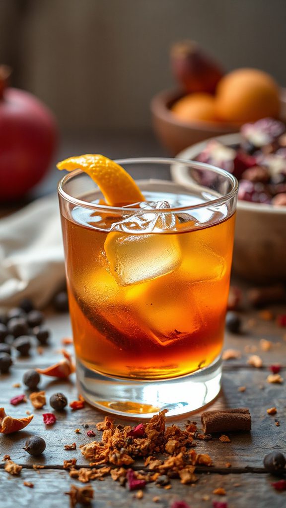 asafoetida infused old fashioned cocktail