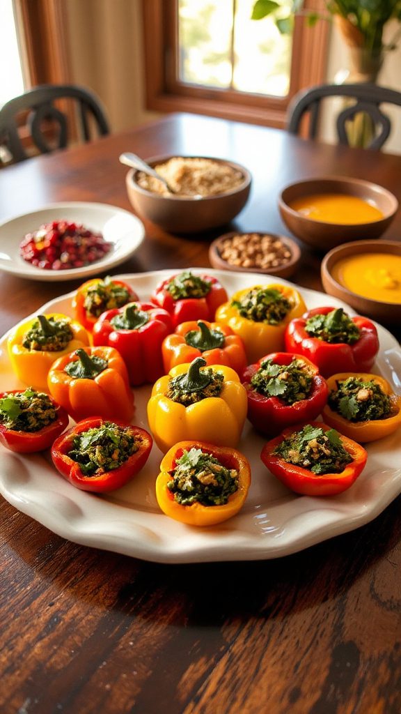 asafoetida spinach pepper appetizers