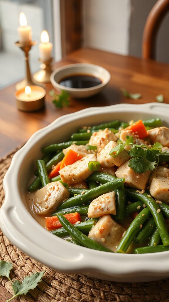 asian chicken green bean casserole