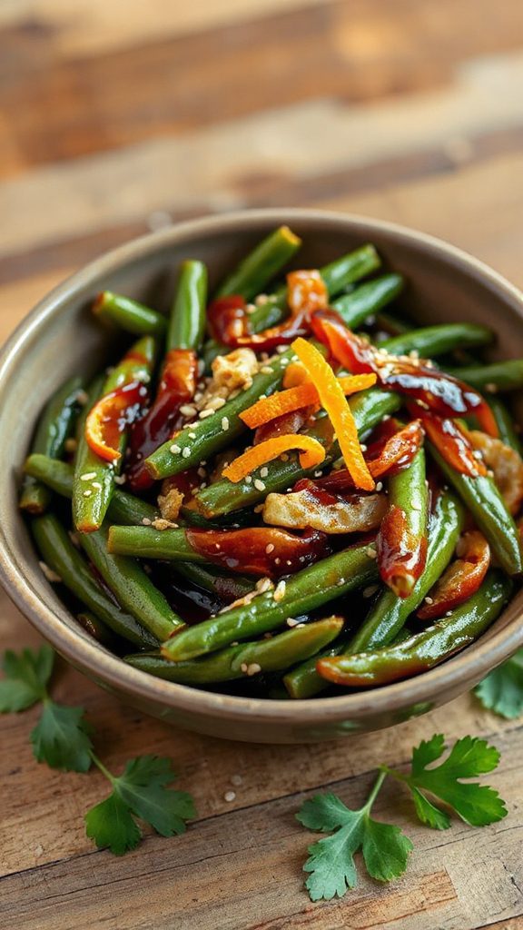 asian inspired green bean casserole
