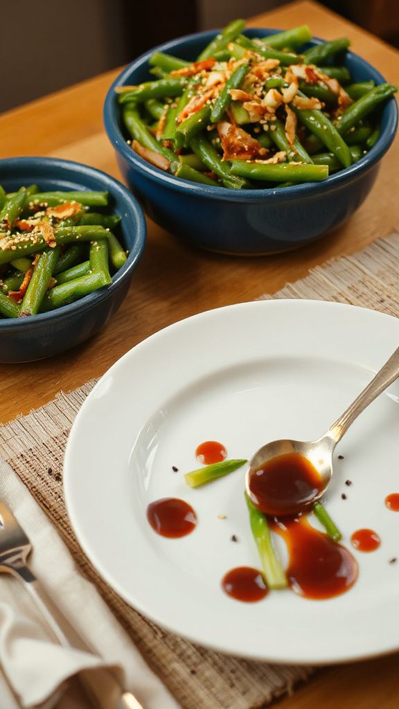 asian miso green bean casserole