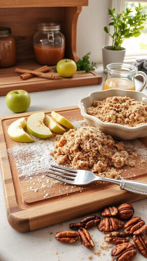 assemble apple streusel bars