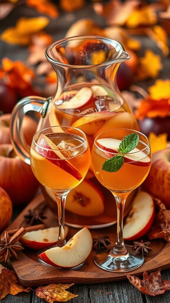 autumn apple cider sangria