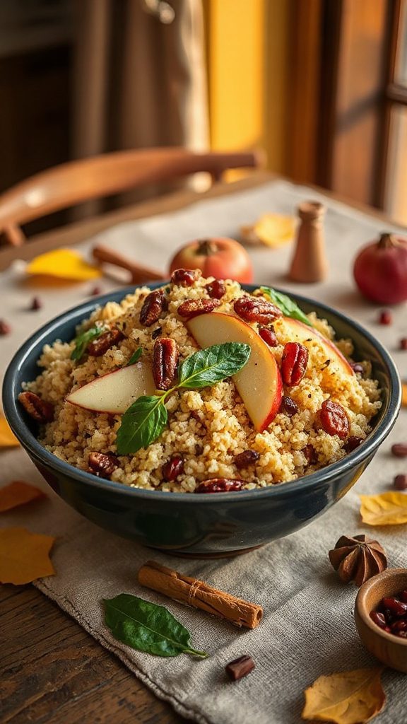 autumn apple pecan couscous
