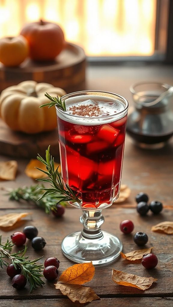 autumn berry fizz cocktail
