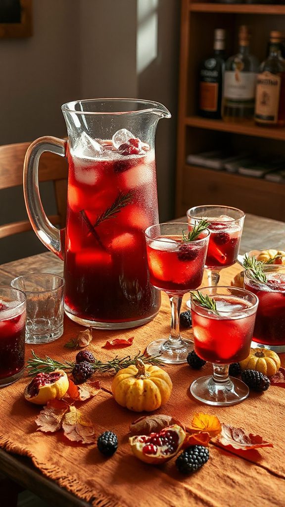 autumn berry gin smash