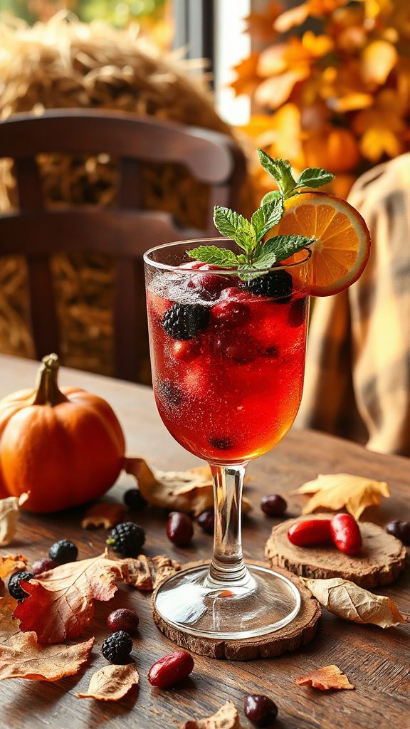 autumn berry sparkler cocktail