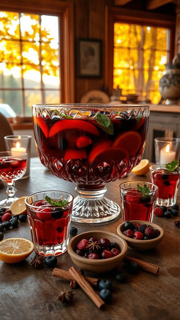 autumn berry wine punch