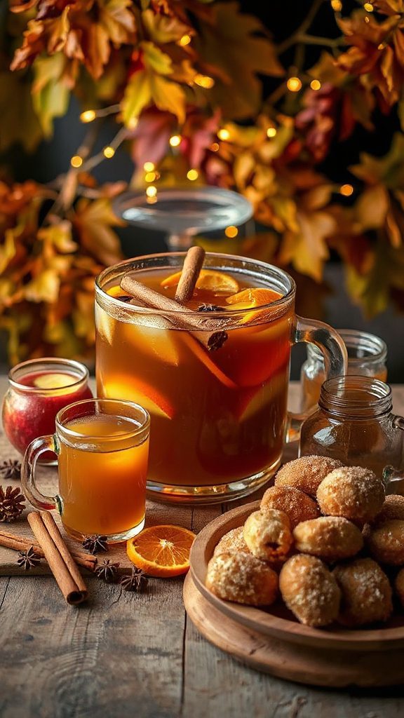 autumn bourbon cider punch