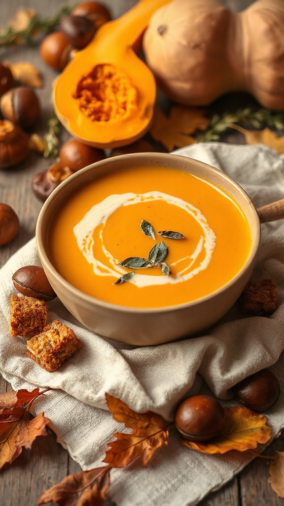 autumn chestnut squash soup