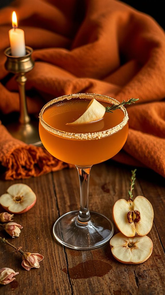 autumn cocktail with apple